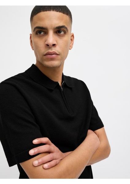 Jprblamılano Sprıng Knıt Polo Ss Sn Black fırsatları