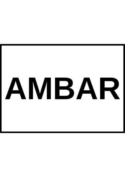 25 x 17,5 cm Ambar Kapı Levhası 3 mm Dekota ( Forex ) Üzerine Folyo Baskı