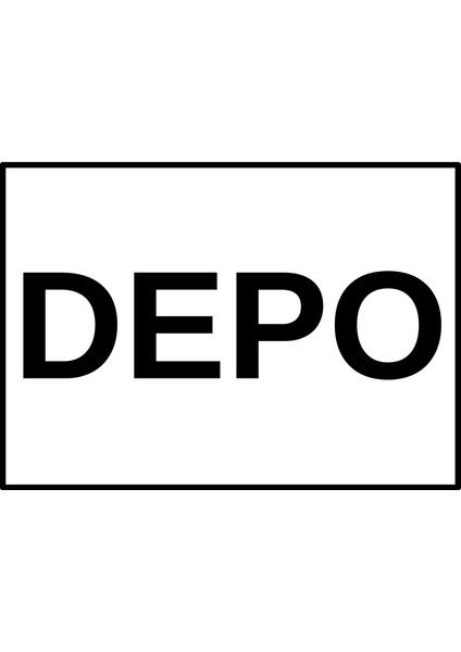 25 x 17,5 cm Depo Kapı Levhası 3 mm Dekota Üzerine Folyo Baskı