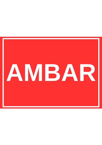 25 x 17,5 cm Ambar Kapı Levhası 3 mm Dekota ( Forex ) Üzerine Folyo Baskı