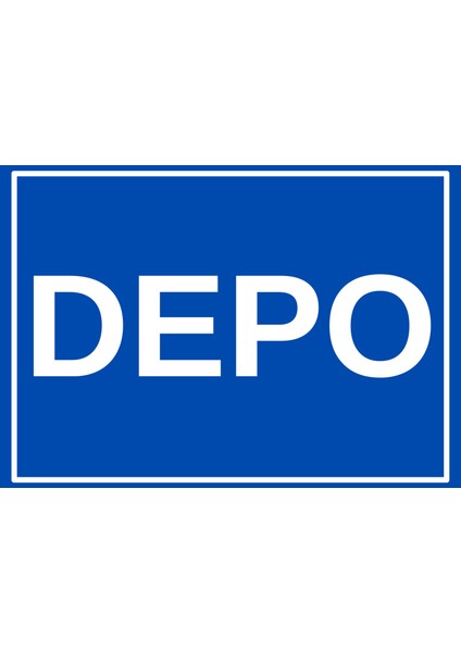 25 x 17,5 cm Depo Kapı Levhası 3 mm Dekota Üzerine Folyo Baskı