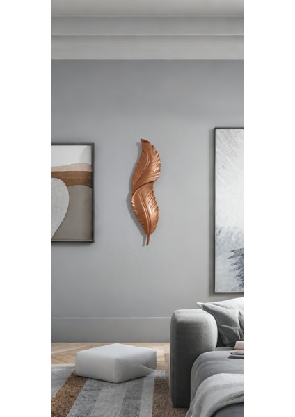 Tüy Aplik Ledli Pilli Dekoratif Duvar Aydınlatma - Şık Ve Modern Tasarım - (60*16 cm )