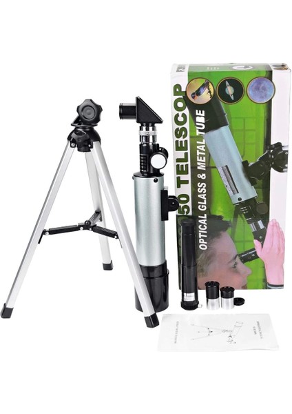 50x360 Mini Teleskop Kara Uzay Teleskobu Aliminyum Gövde Tripodlu fırsatları
