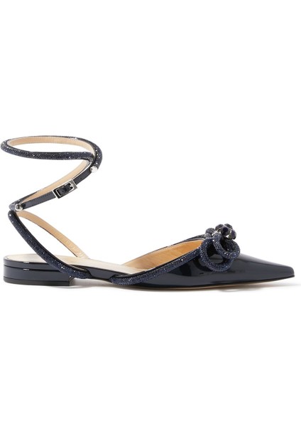 Çift Kurdele Saten Düz Ayakkabılar