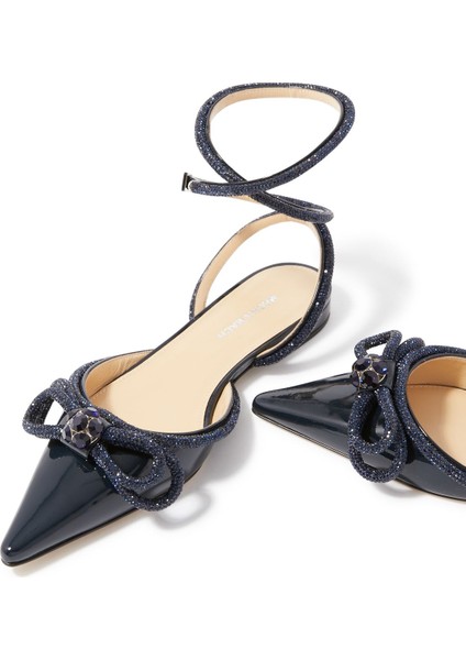 Çift Kurdele Saten Düz Ayakkabılar indirimleri