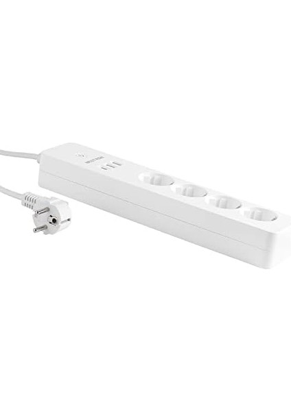 Wi-Fi Destekli 16A 4'lü Çocuk Kilitli Akım Korumalı Çoklu Priz - Neutronlife Uygulaması Üzerinden Kontrol - Zamanlayıcı Fonksiyon - USB Type-C Girişleri - 4'lü Priz