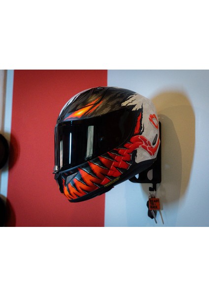 Motorsiklet Kask, Mont, Eldiven ve Anahtar Askılığı (4 In 1)