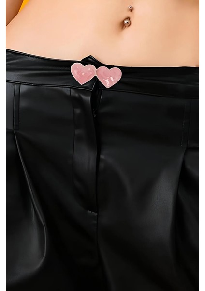 Pantolon Beli Daraltma Aparatı, Broş, Pembe Kalp Kemer , Pembe Renk Kalp Bel Daraltma Çıtçıtı