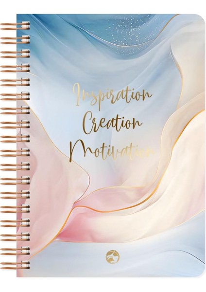 Color Marble Spiralli Defter Kareli Inspiration 17x24 Cm