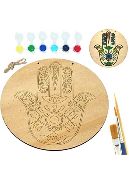 Inside Hamsa Fatma Ana Eli Ahşap Boyama Tuval Seti Hobi Kiti 20 cm fiyatları