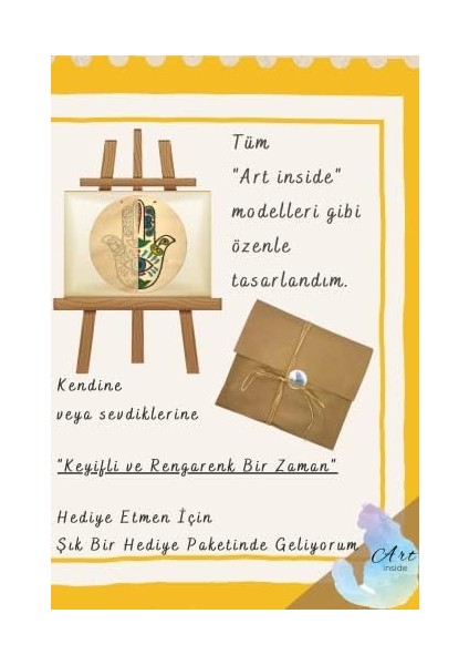 Inside Hamsa Fatma Ana Eli Ahşap Boyama Tuval Seti Hobi Kiti 20 cm modelleri