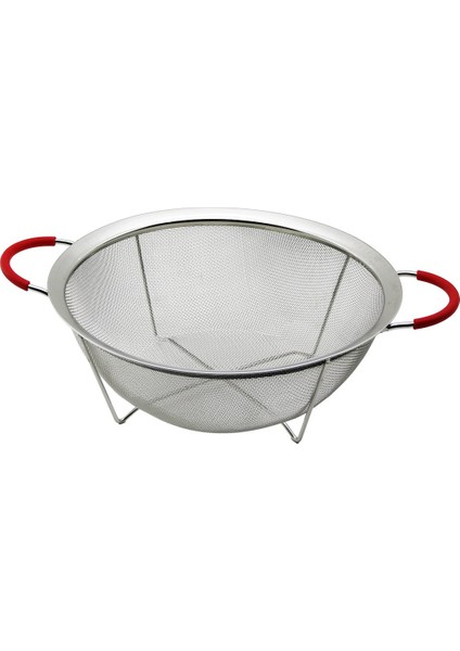 28CM Tel Sepet Metal Süzgeç Silikon Kılıflı Kulp Metal Çerçeve - Ayak (4767)