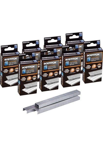 Standart Zımba, 1/4" Uzunluk, Kutu Başına 5000, 8'li Paket