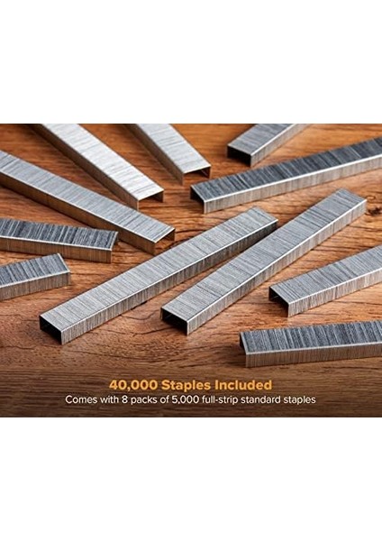 Standart Zımba, 1/4" Uzunluk, Kutu Başına 5000, 8'li Paket