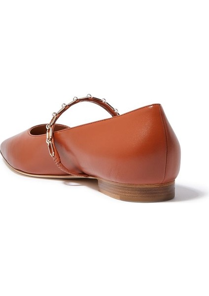 Virna Deri Düz Topuklu Ayakkabı modelleri