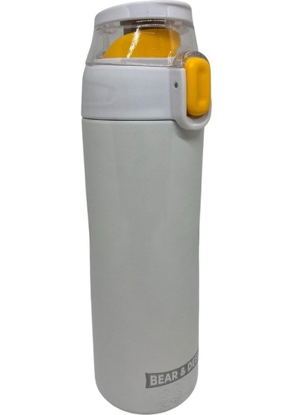 & Deer 450ML Otomatik Şeffaf Kapaklı Çelik Matara 8680965658404