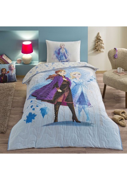 Taç Lisanslı Disney Frozen Sisters Tek Kişilik Pamuk Complete Set