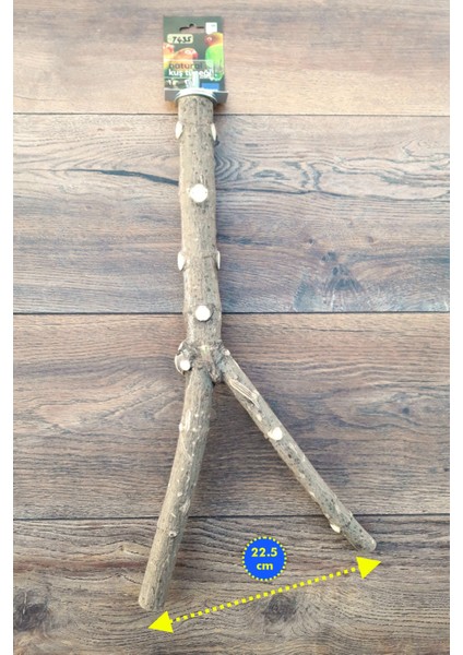 Venty 46CM Doğal Papağan Tüneği - Şekilli Dal Tünekl | Macaw, Kakadu, Jako, Amazon, Eklektus, Alexander, Kayık - T435