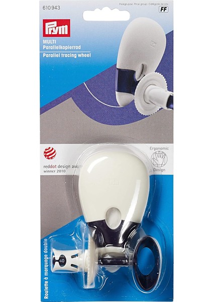 610943 Paralel Kopya Tekerleği Multi Ergonomik, Erik Mavisi, Beyaz, Tek Boy
