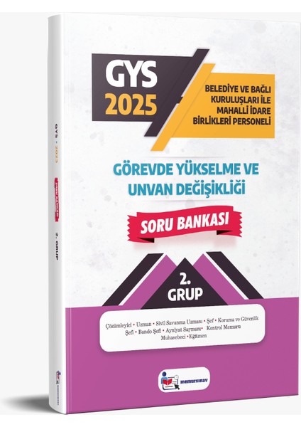 2025 Yerel Yönetimler 2. Grup Gys Soru Bankası