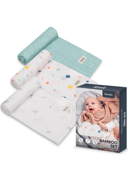 Bambu Battaniye Seti Çok Amaçlı Muslin, %100 Doğal, Antibakteriyel