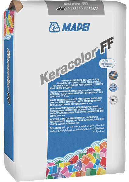 Keracolor FF 20 kg (Su İtici, Renkli Çimento Esaslı Derz Dolgusu) Antrasit
