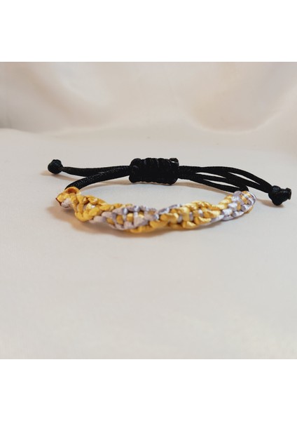 Unisex Makrome Örgü Bileklik, Hediyelik Bileklik, Altın Gümüş Renkli Şık Kalın Ip Bileklik, El Yapımı Etnik Otantik Örgü Bileklik, Aesthetic Vintage Bileklik