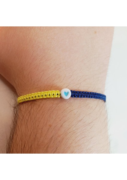 Sarı Lacivert Fenerbahçe Kalp Figürlü Boncuk 2'li Çift Bileklik, Makrome Bileklik, Ip Bileklik, Örgü Bileklik, Sevgili Bilekliği, Bff Arkadaşlık Bilekliği, Unisex Hediyelik Bileklik fiyatları