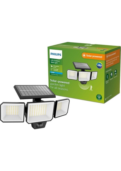 Outdoor Solar Nysil Duvar Işığı, 8.7W, Hareket Senasörü, 5000K, IP44 Hava Koşullarına Dayanıklı