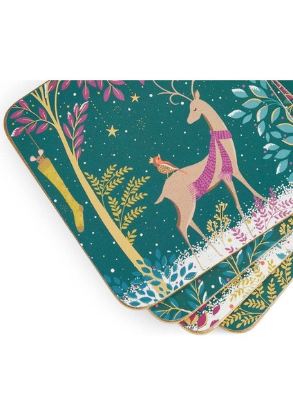 Woodland Tales Bardak Altlıkları, 4'lü Set fiyatları