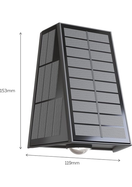 Matera Güneş Enerjili Duvar Lambası, Yukarı ve Aşağı Dış Aydınlatma, Güneş Enerjili Bahçe Lambası modelleri