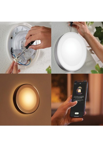 White & Color Ambiance Daylo Duvar Lambası, Dış Mekanlar Için, Gümüş Renk, 950 Lm Bahçe Aydınlatması modelleri