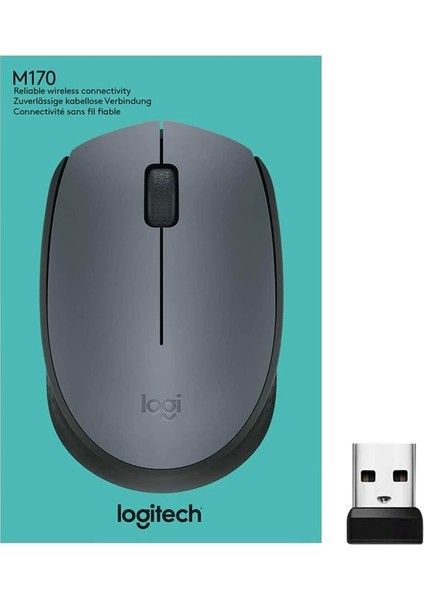 Logıtech M170 USB Kablosuz Siyah Mouse 910-004642