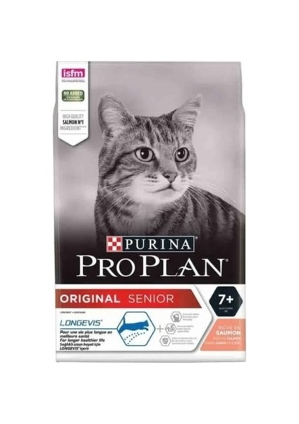Senior +7 Somonlu Yaşlı Kedi Maması 1,5 kg (Açık)