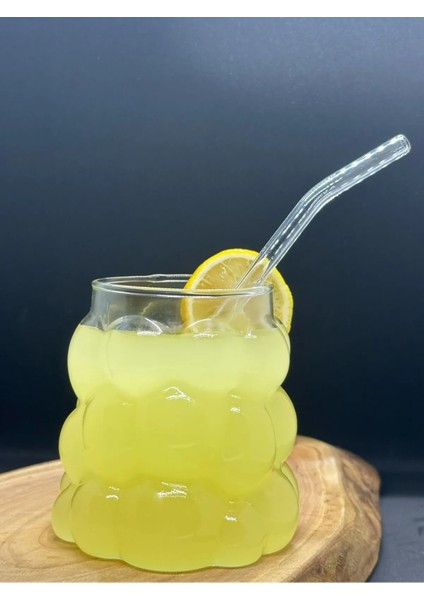 Büro Ev Ofis Içecek Keyfi Için Pipetli Üzüm Tip Borosilikat Kokteyl Kahve Bardağı fiyatları