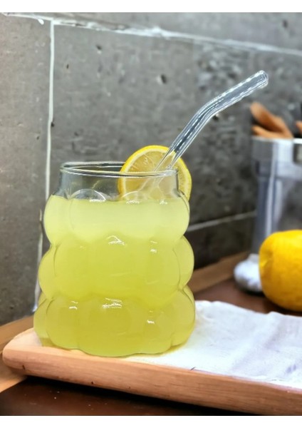 Büro Ev Ofis Içecek Keyfi Için Pipetli Üzüm Tip Borosilikat Kokteyl Kahve Bardağı fırsatları