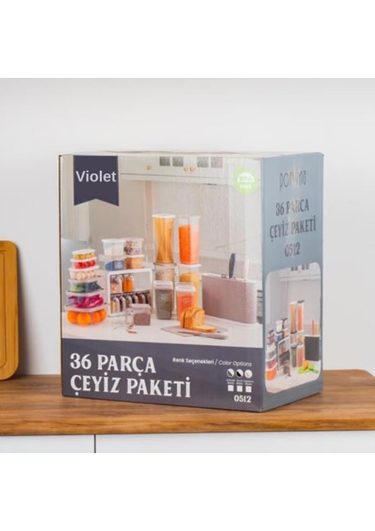 36 Parça Mutfak Çeyiz Seti