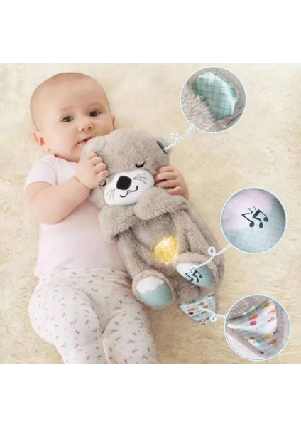 Uyku Arkadaşı Su Samuru Işıklı Hareketli Müzikli Bebek Oyuncaklar Mavi fiyatları