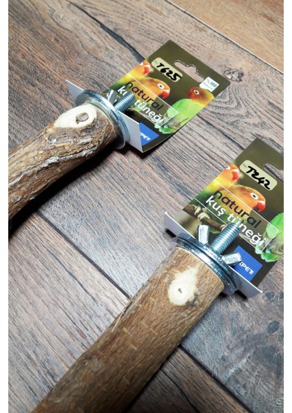 Venty 2 Adet Papağan Tüneği Seti - Doğal Dal Tünekler | Macaw, Kakadu, Jako, Amazon, Eklektus, Alexander, Kayık - M426