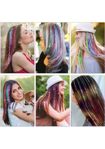 OEM Klipsli Hair Tinsel Saç Simi / HTK11