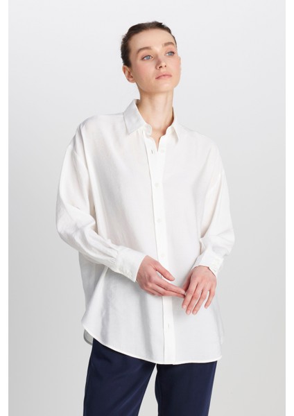 Loose Fit Rahat Kesim Beyaz Gömlek fiyatları
