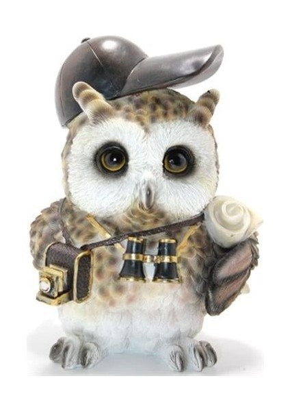 Steampunk Polyester Baykuş Figürü Model 2