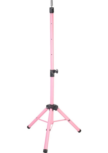 Kuaför Eğitim Mankeni Için Metal Tripod / Pembe + Taşıma Çantası