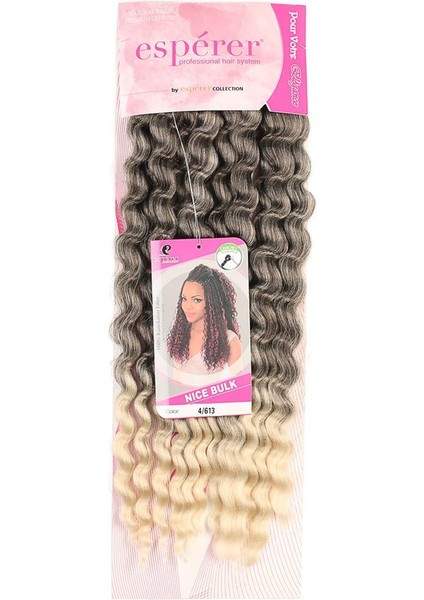 Nice Bulk Afro Su Dalgası Saç / Kahve / Platin Ombreli