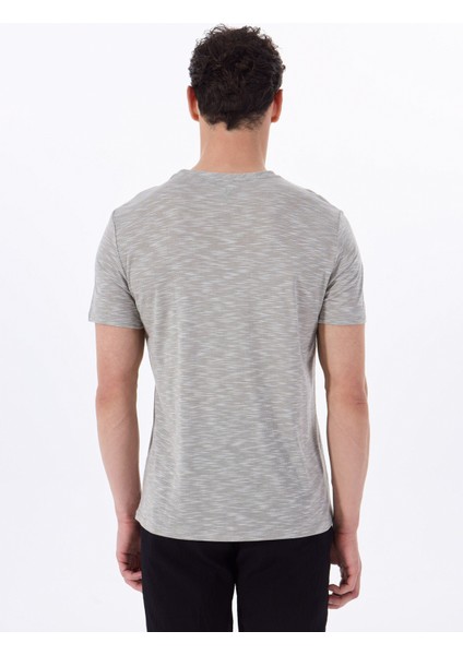 Bisiklet Yaka Flamlı Yeşil Erkek T-Shirt F5SM-TST 2730 fırsatları