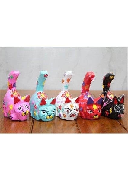 Ahşap 5'li Kedi Seti Model 4