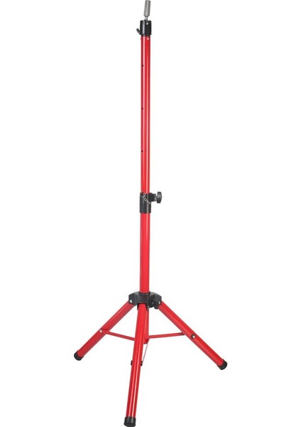 Kuaför Eğitim Mankeni Için Metal Tripod / Kırmızı + Taşıma Çantası