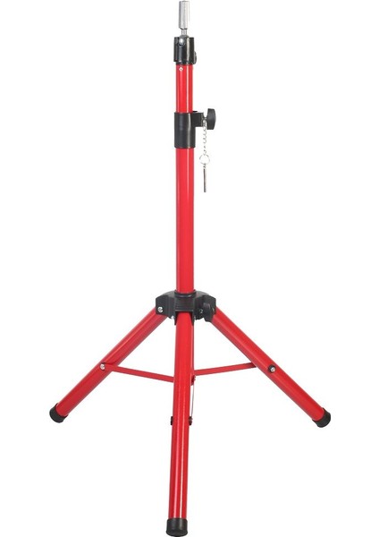 Kuaför Eğitim Mankeni Için Metal Tripod / Kırmızı + Taşıma Çantası