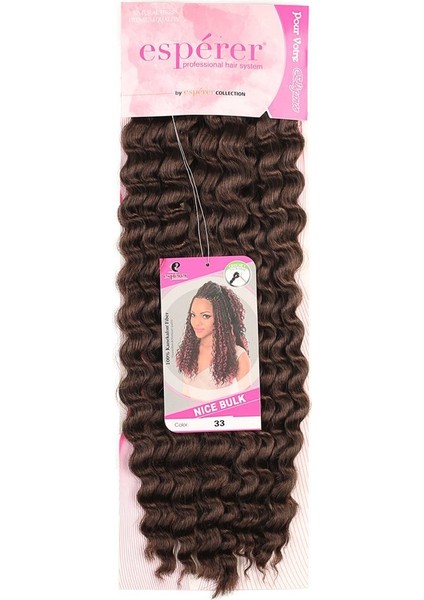 Nice Bulk Afro Su Dalgası Saç / Koyu Kahve