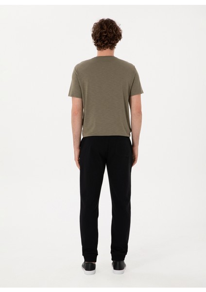 Lastikli Bel Slim Fit Siyah Erkek Eşofman Altı Herold fırsatları